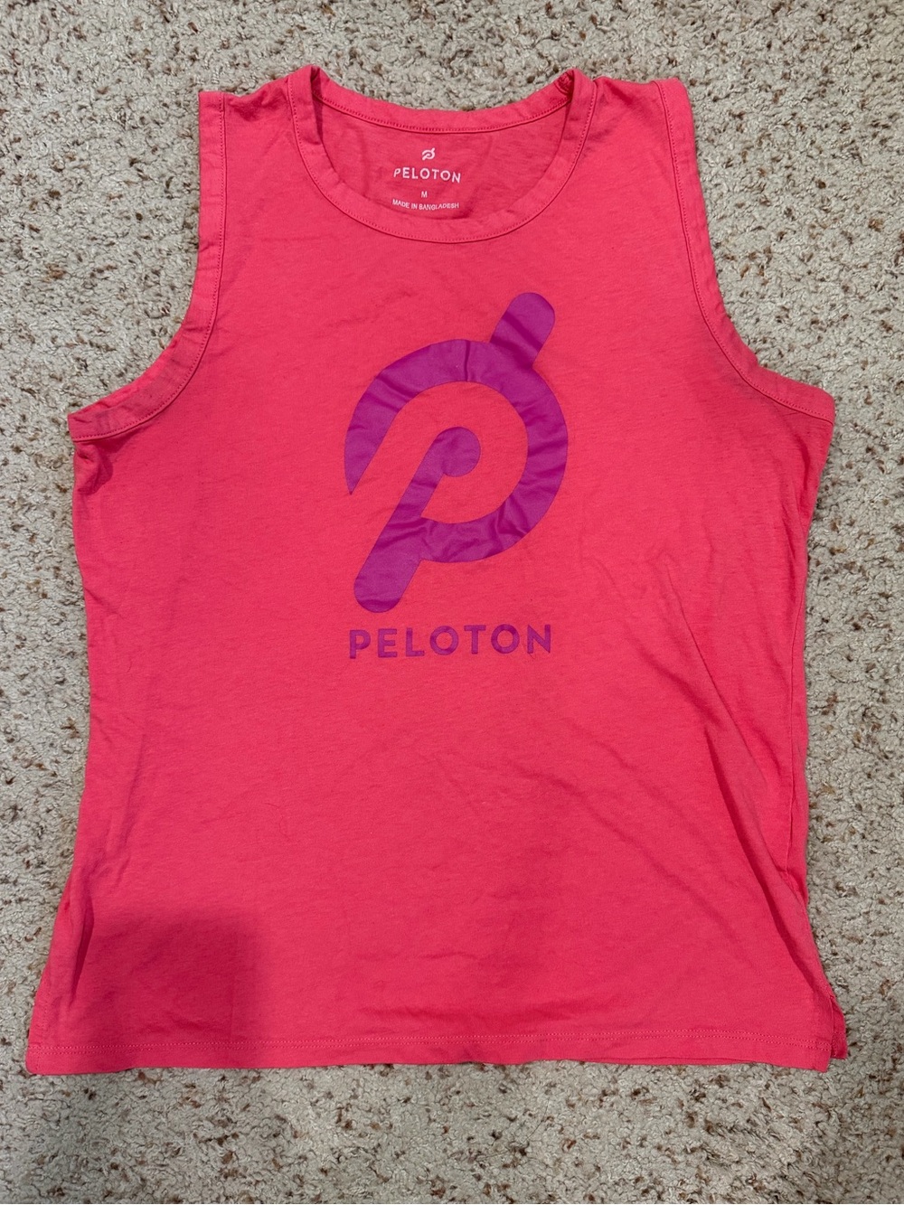 Peloton Pink Logo Tank Top, medium